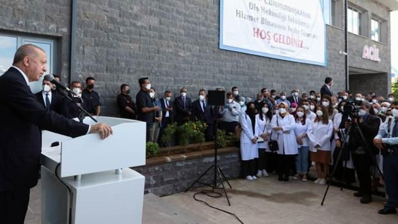 Cumhurbaşkanı Erdoğan, Rize'de diş hekimliği fakültesi açılışında konuştu