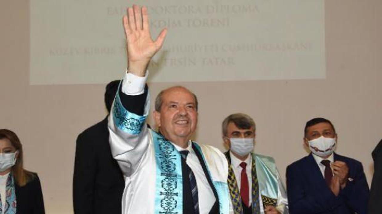KKTC Cumhurbaşkanı Tatar’a 'fahri doktora' unvanı