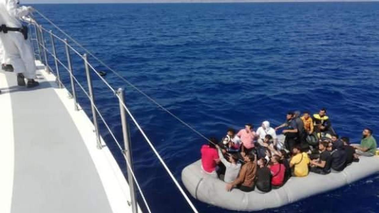 Marmaris açıklarında 36 kaçak göçmen kurtarıldı