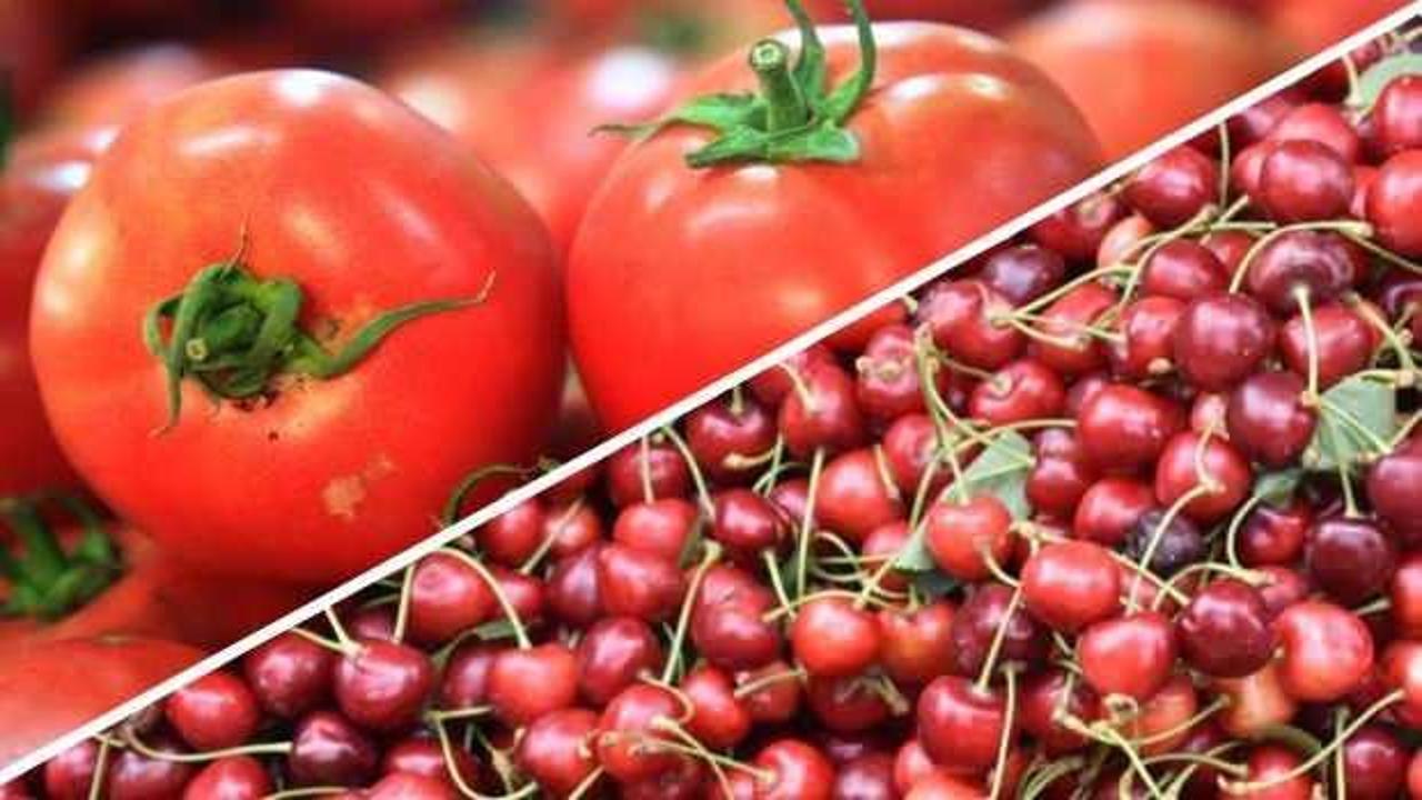 Meyve sebze ihracatında şampiyon kiraz ve domates