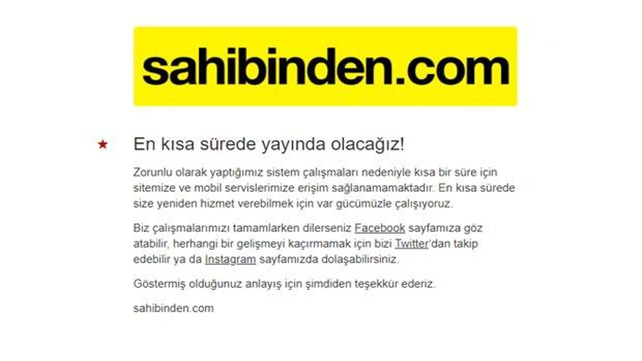 Sahibinden çöktü mü kapandı mı? Sahibinden.com'a neden girmiyor?