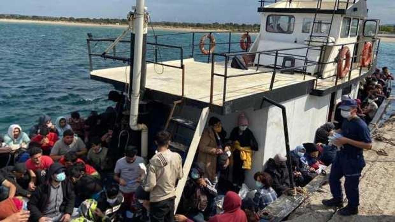 Çanakkale açıklarında kaçak göçmen operasyonu : 251 kişi yakalandı