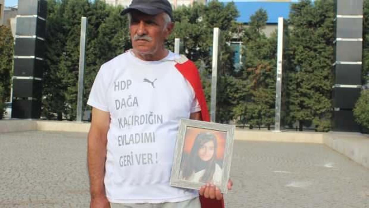 HDP binası önünde başladı kaçırılan kızı için Ankara'ya yürüyecek