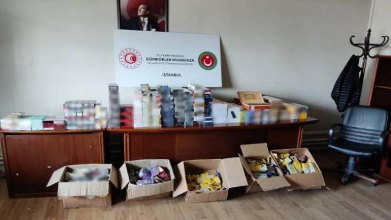 İstanbul'da 1 milyon lira değerinde kaçak tütün ele geçirildi