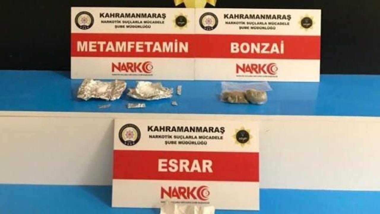 Kahramanmaraş'ta uyuşturucuya 3 tutuklama