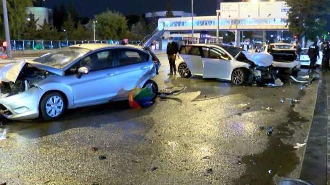 Son dakika haberi! Ankara'da 7 araç birbirine girdi: 2 yaralı