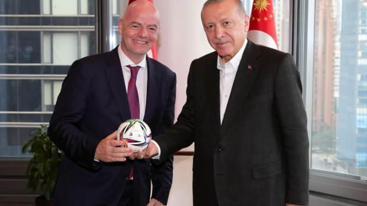 Cumhurbaşkanı Erdoğan, FIFA Başkanı Infantino'yu kabul etti