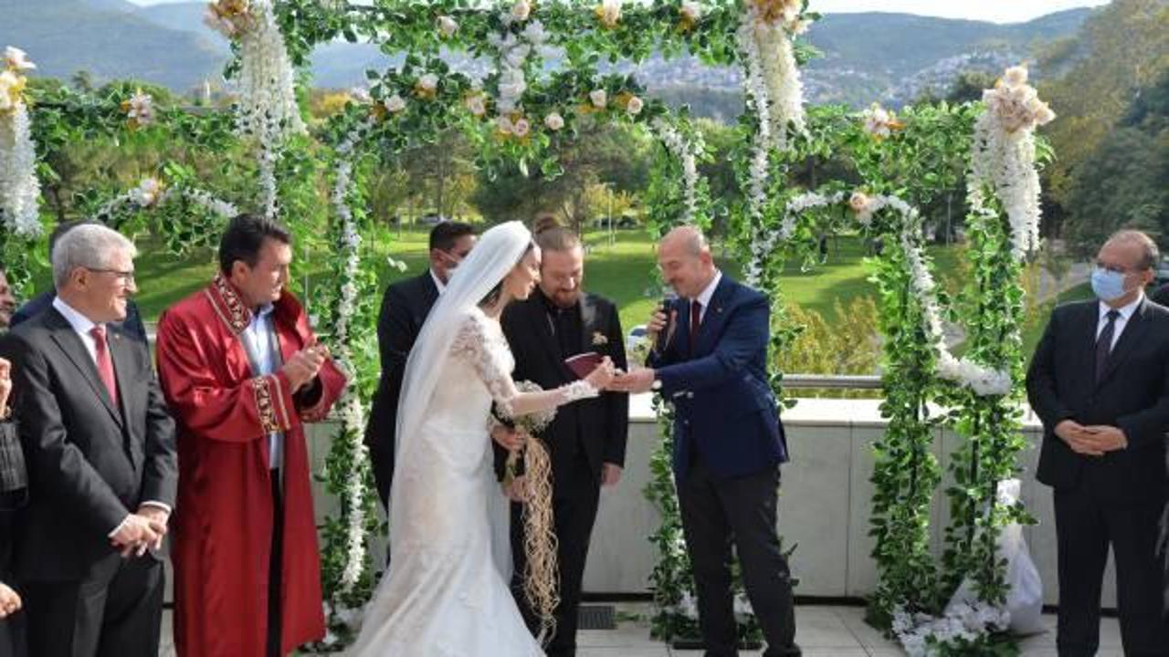 Bakan Soylu, Başdanışmanı Harun Akın'ın oğlunun nikahına katıldı