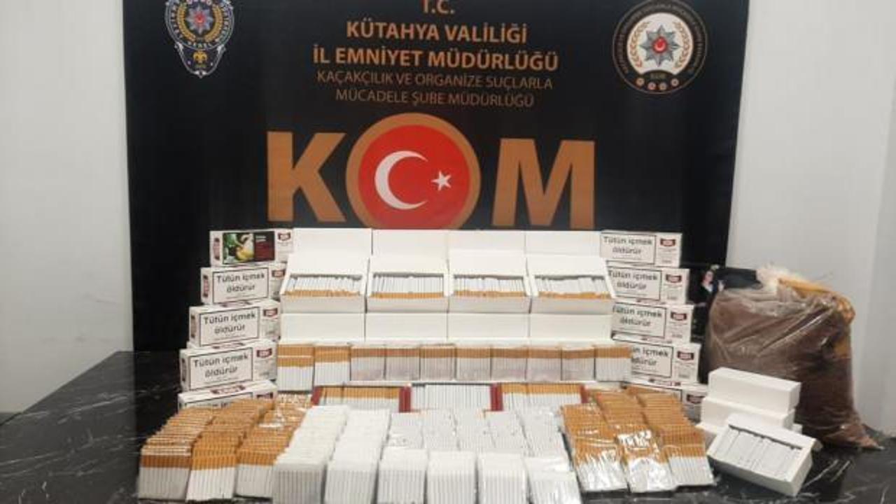 Kütahya’da 19 bin 340 adet makaron ele geçirildi