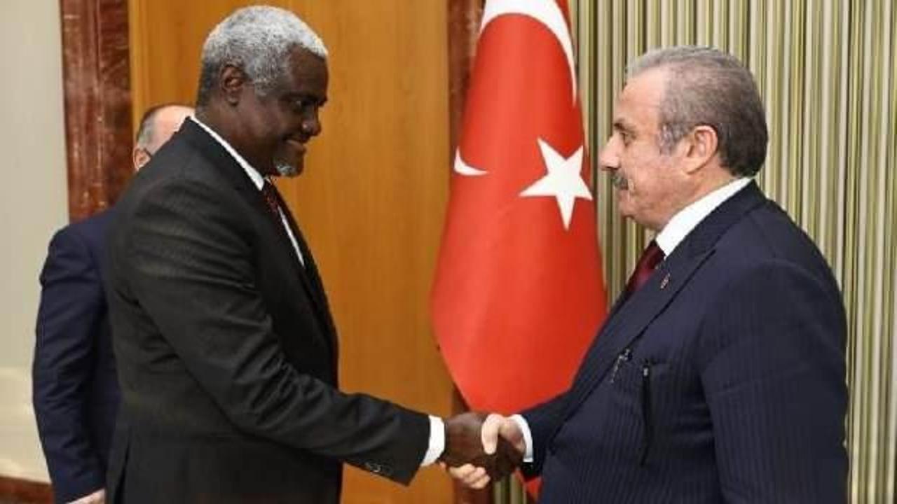 Şentop, Afrika Birliği Komisyonu Başkanı Mahamat'ı kabul etti