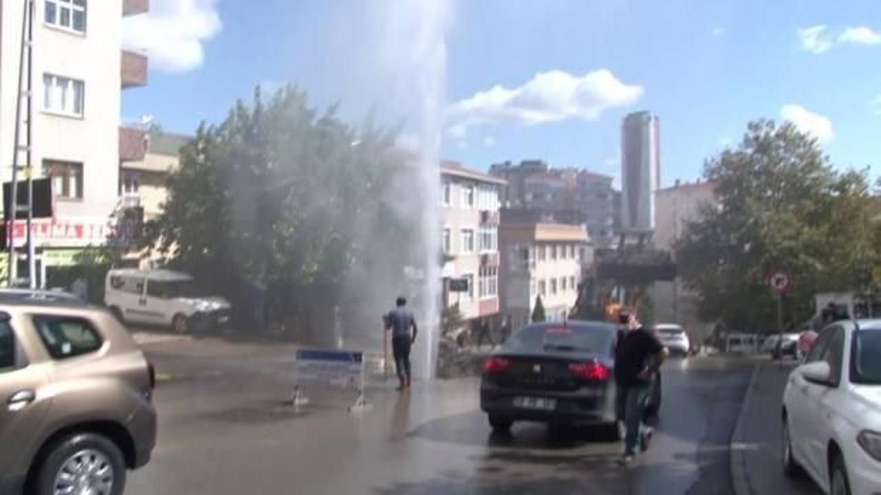 Ataşehir'de İSKİ borusu patladı