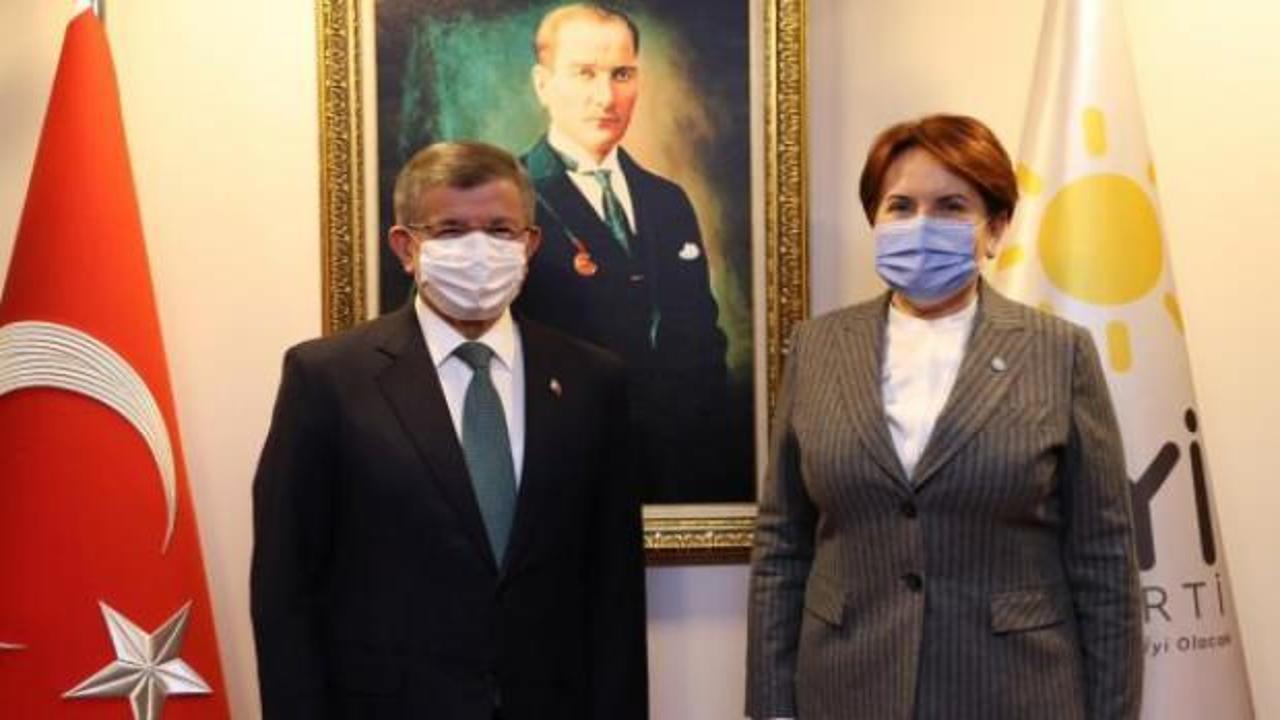 İYİ Parti lideri Akşener, Gelecek Parti lideri Davutoğlu'nu ziyaret etti