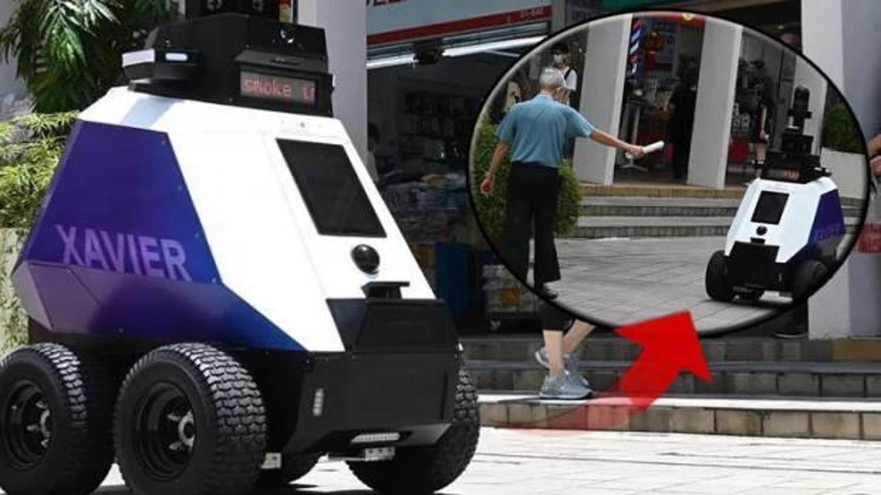 Uygunsuz davrananları uyaracak! Singapur'da devriye robotları işbaşı yaptı