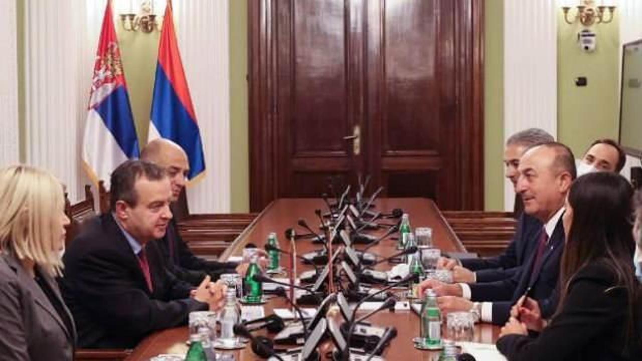Bakan Çavuşoğlu, Sırbistan Ulusal Meclis Başkanı Dacic ile görüştü