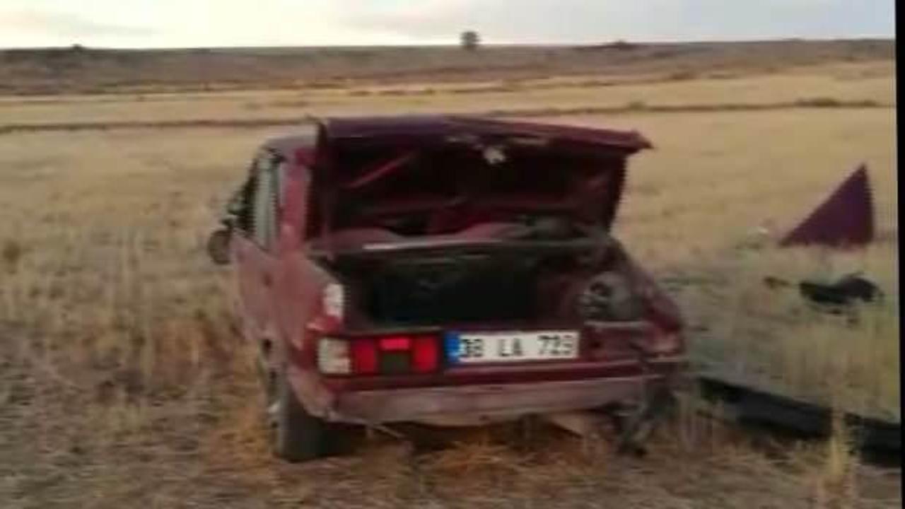 Develi&rsquo;de korkun&ccedil; kaza! Otomobil şarampole yuvarlandı