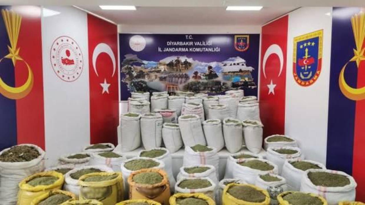 Diyarbakır’da 2 tona yakın uyuşturucu ele geçirildi