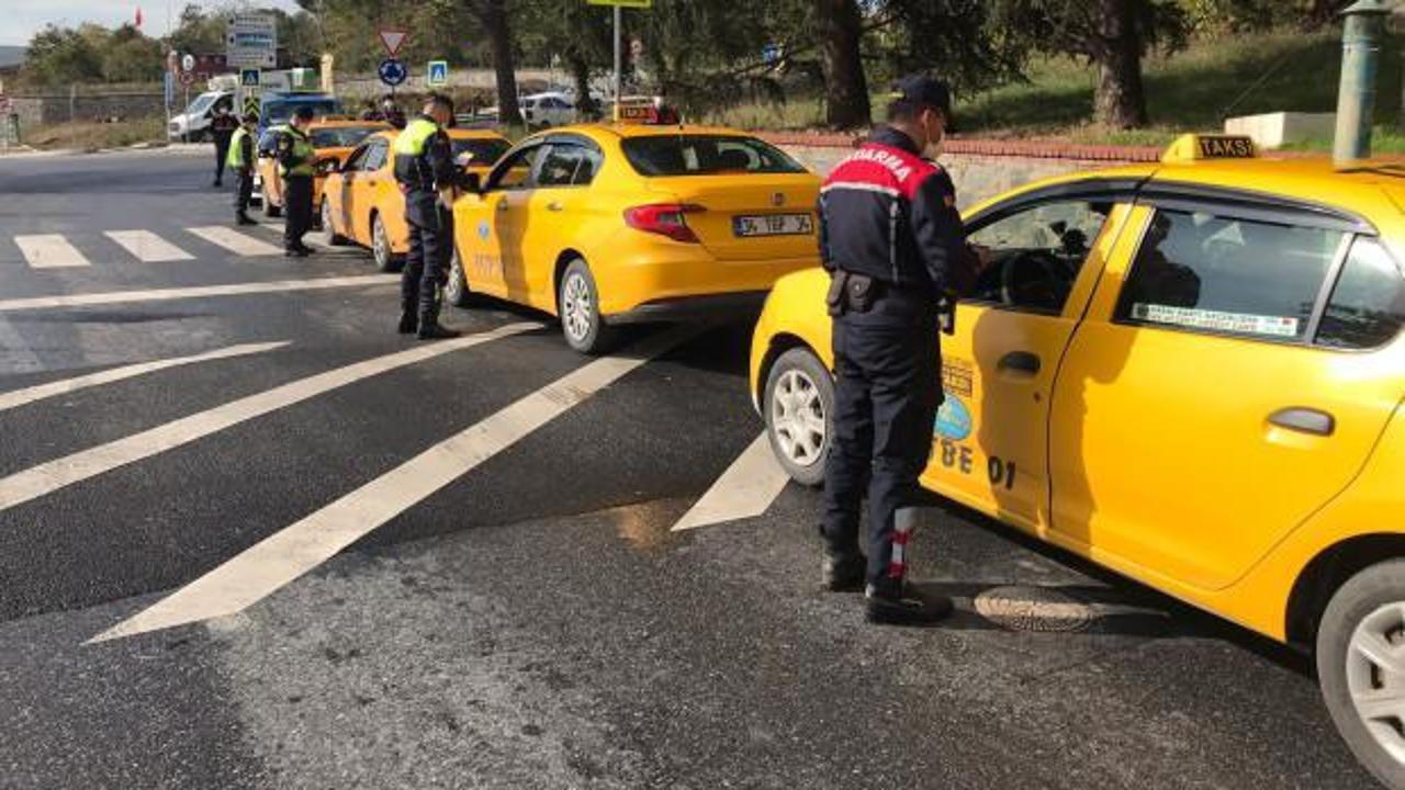 İstanbul'da jandarmadan taksicilere denetim