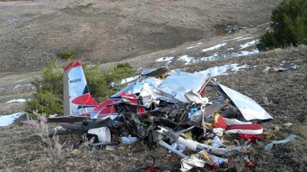 Kazakistan'da hafif motorlu uçak düştü