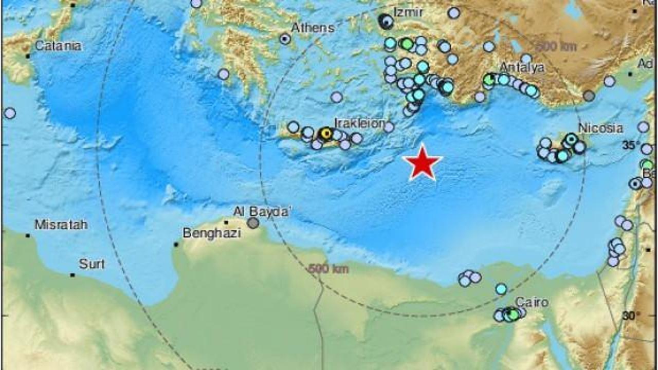 Doğu Akdeniz'de şiddetli deprem! Türkiye'de de hissedildi