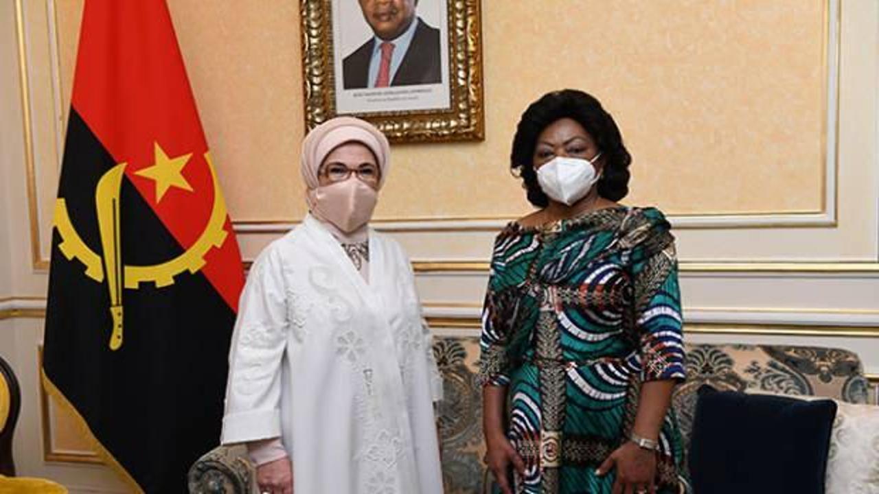 Emine Erdoğan, Angola Cumhurbaşkanı’nın eşiyle görüştü