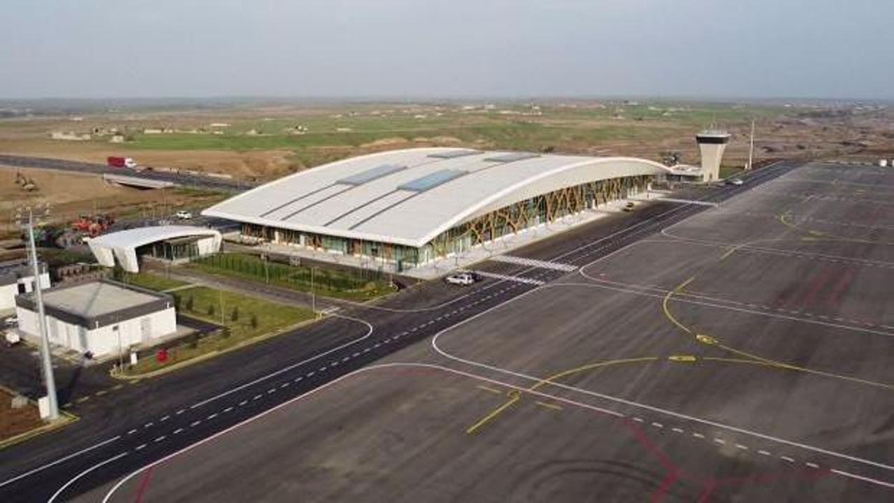 Füzuli Uluslararası Havalimanı Cumhurbaşkanı Erdoğan'ı bekliyor