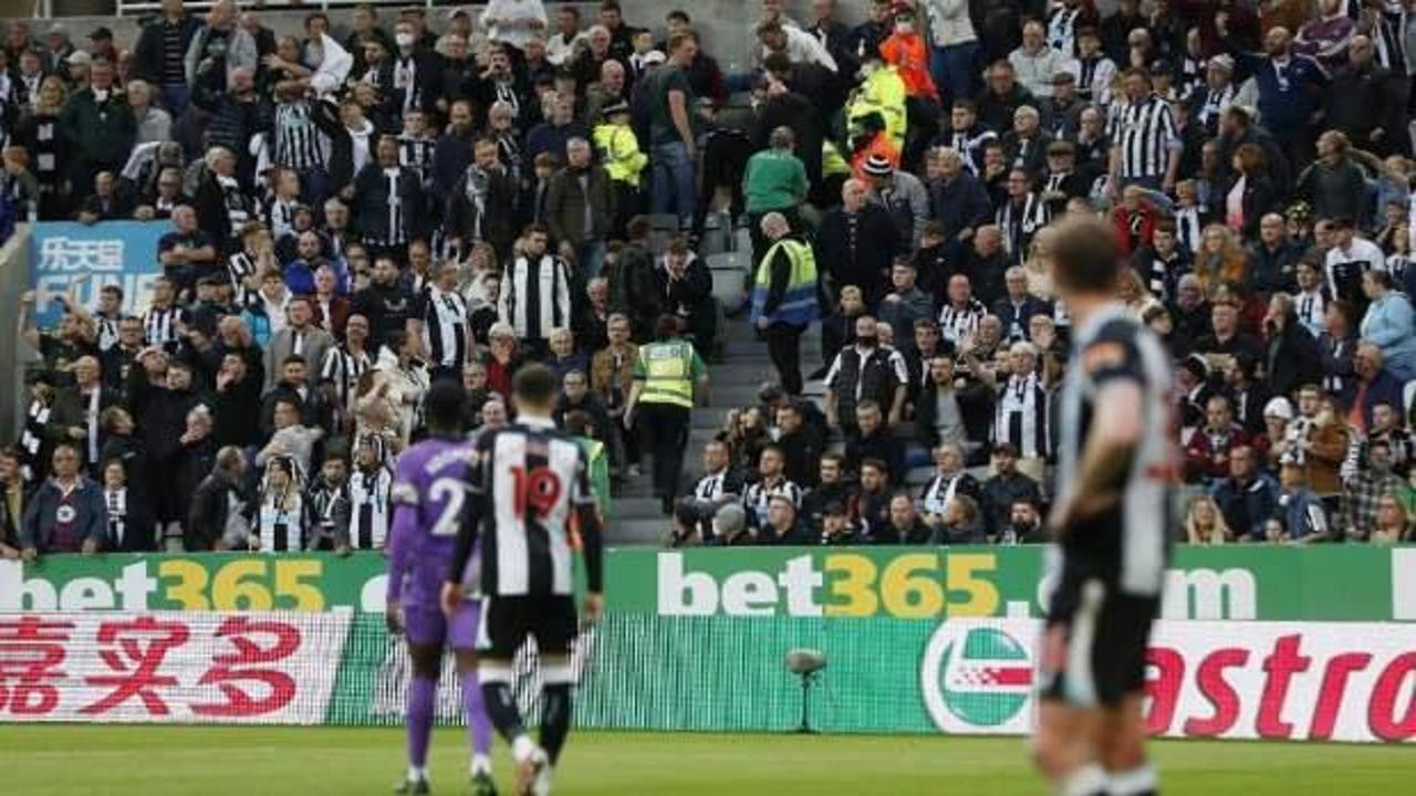 Newcastle United-Tottenham maçında korkulan anlar