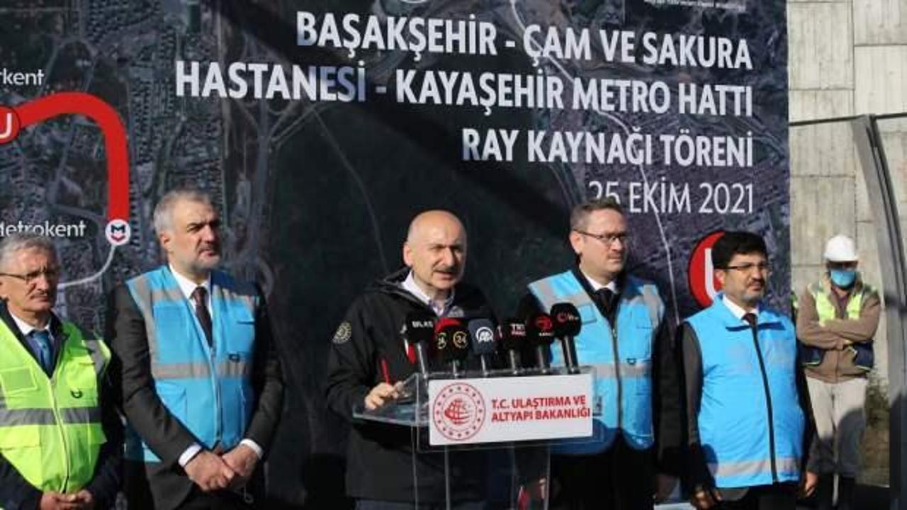 Başakşehir-Kayaşehir metro hattının yüzde 72'si tamamlandı