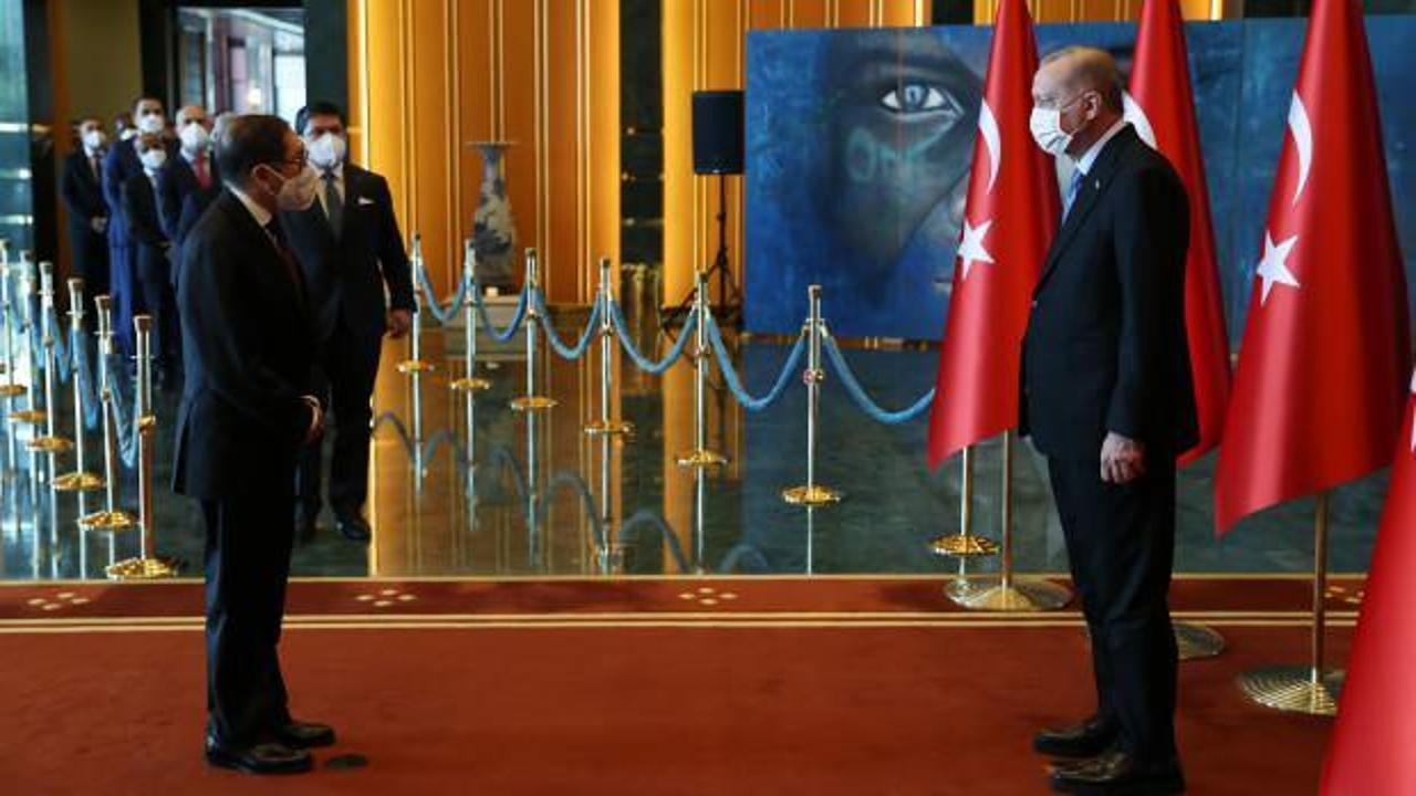 Cumhurbaşkanı Erdoğan külliyede tebrikleri kabul etti