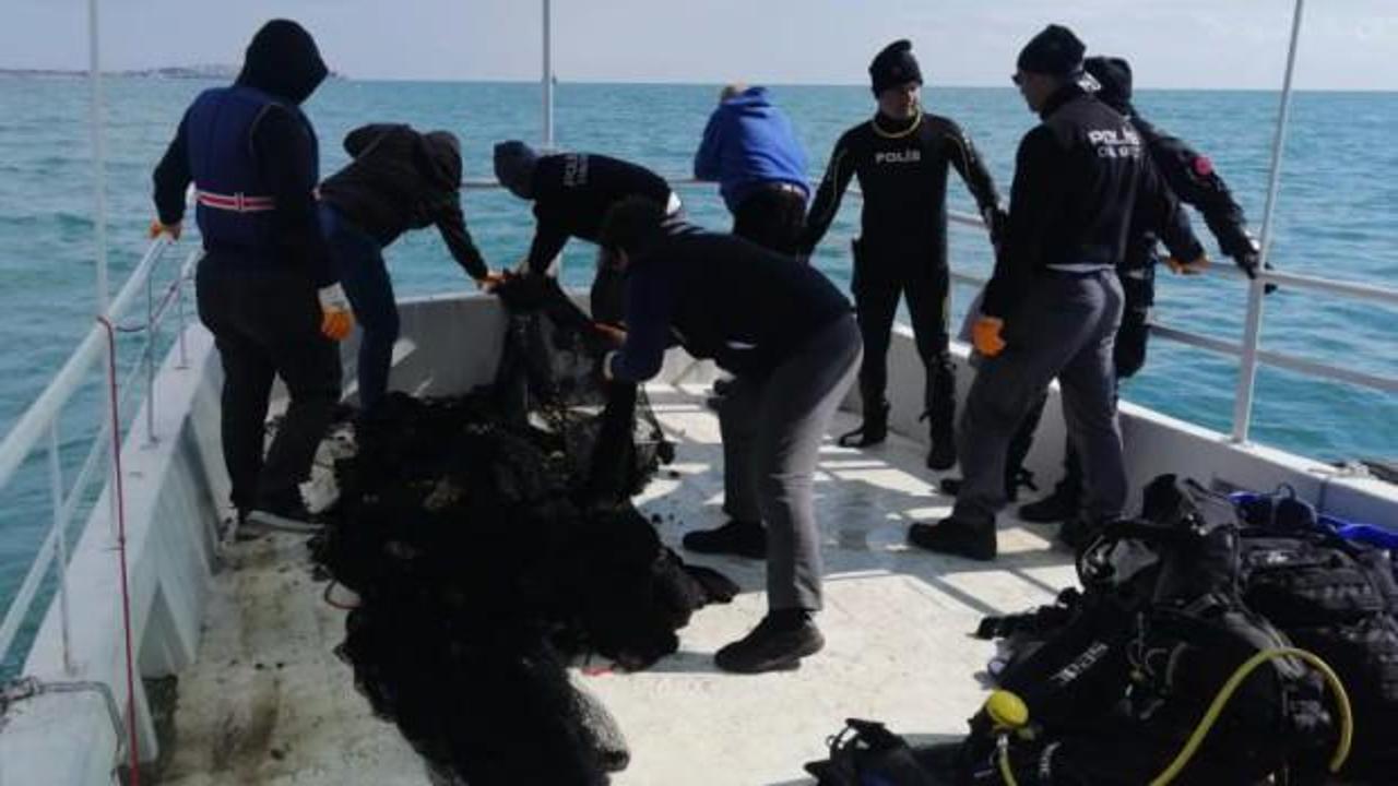 Marmara Denizinde 100 metrelik hayalet ağ bulundu