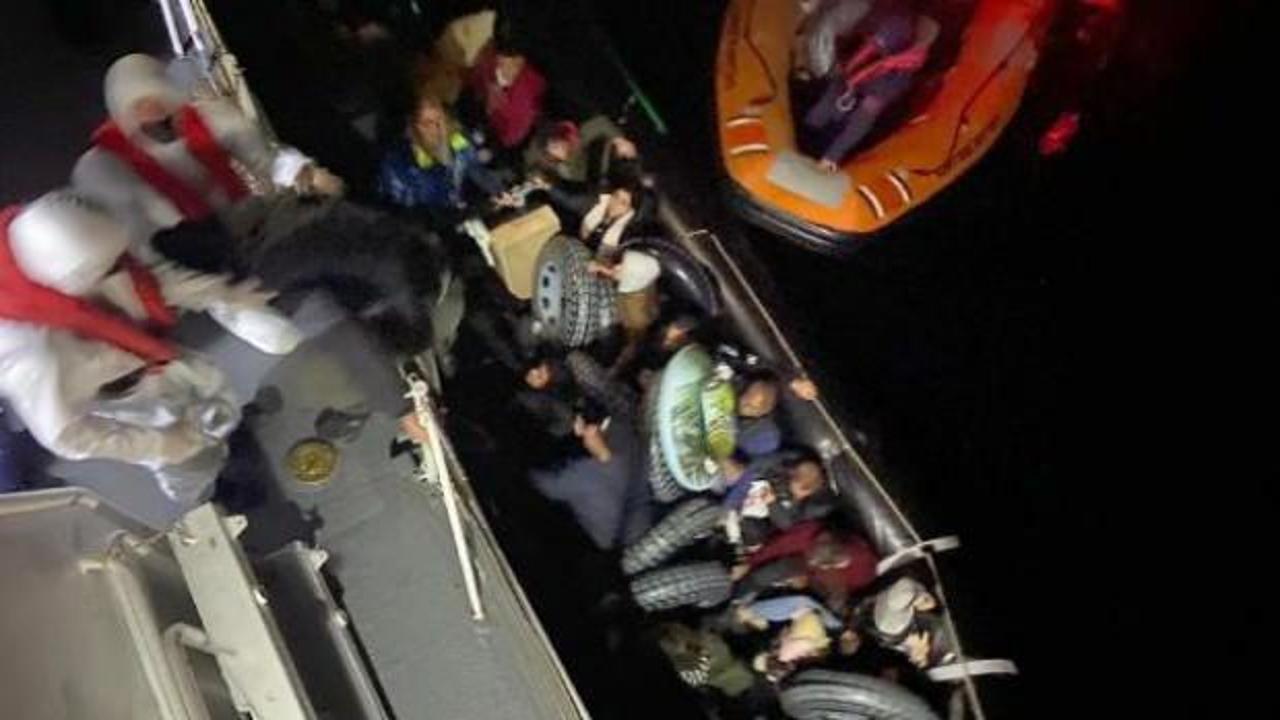 Yunan unsurlarınca geri itilen 46 kaçak göçmen kurtarıldı