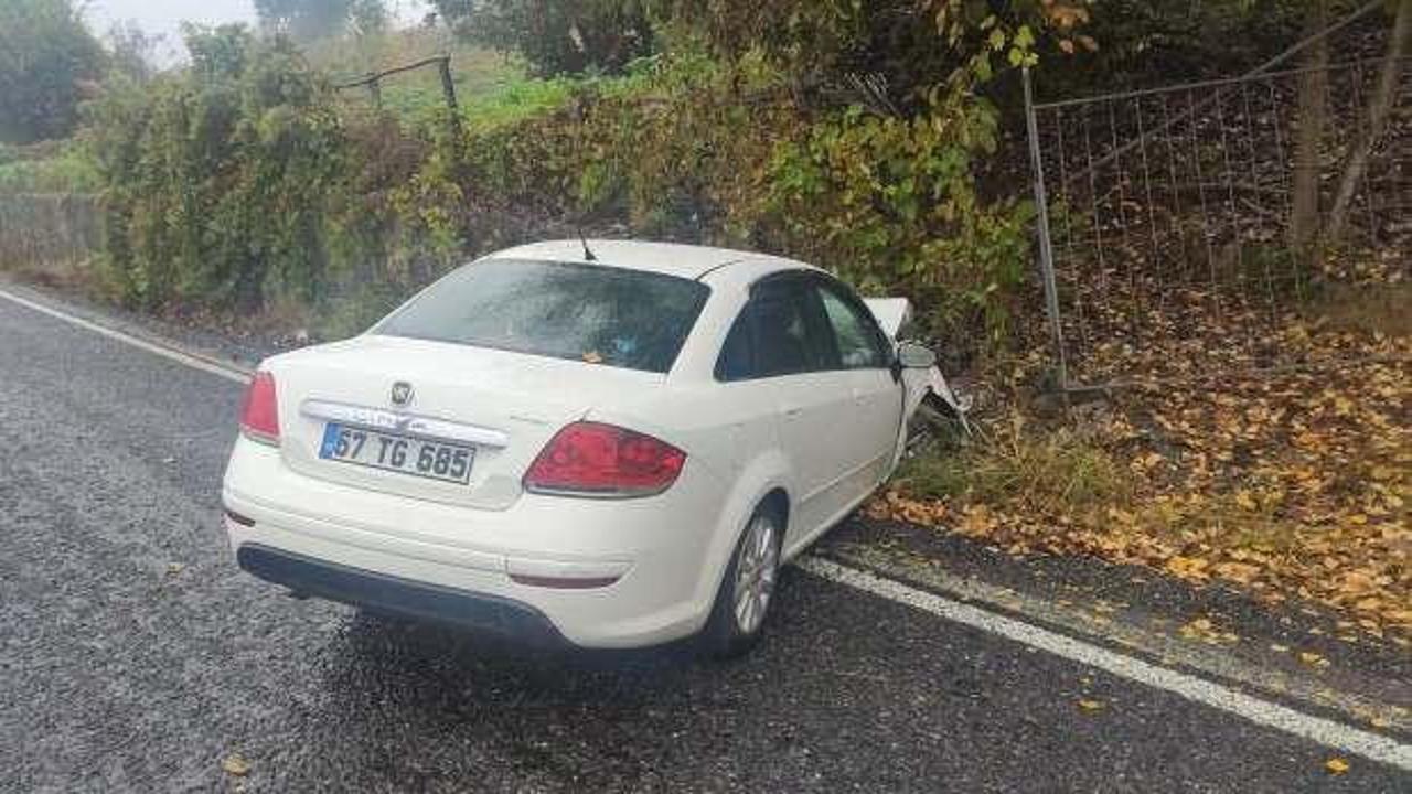 Alaplı&rsquo;da yağışlı hava kazayı beraberinde getirdi: 4 yaralı 