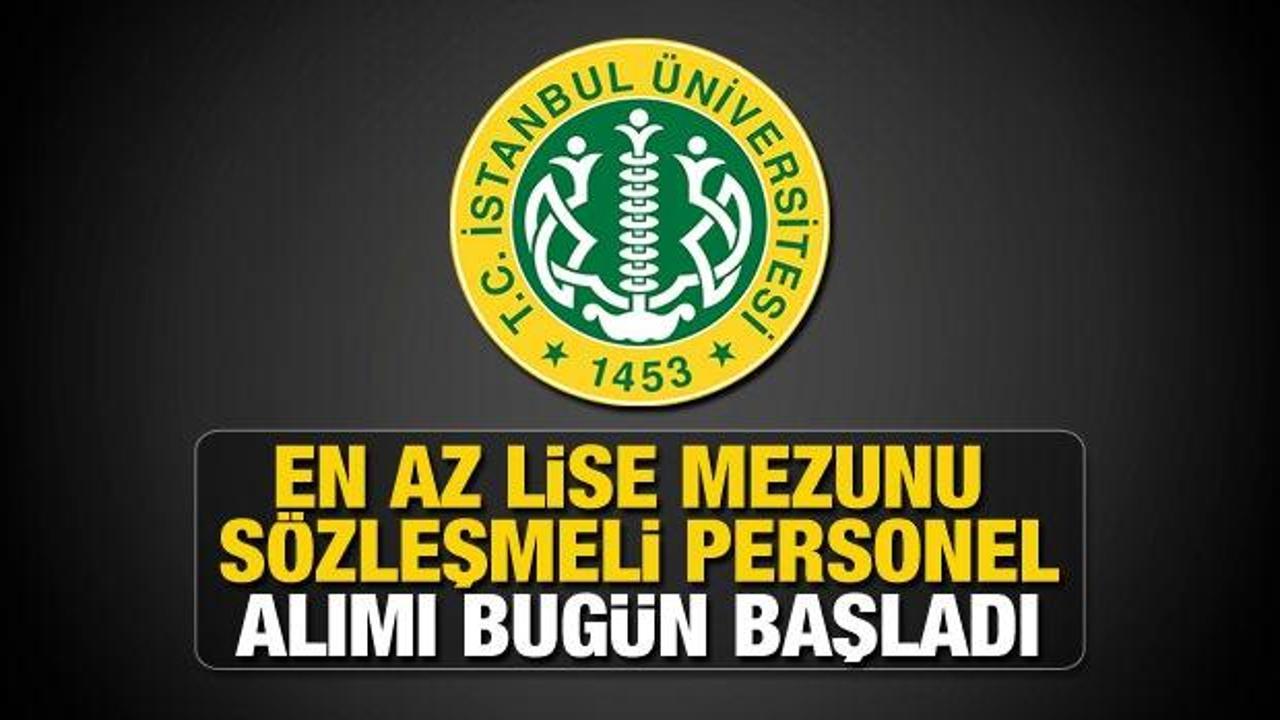İstanbul Üniversitesi en az KPSS 50 puan ile personel alımı! Başvuru için son 4 gün...