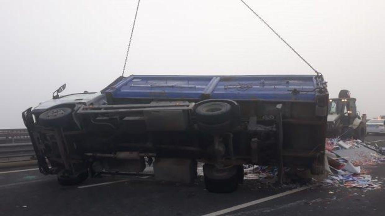 Kuzey Marmara Otoyolu'nda kaza! Uzun araç kuyrukları oluştu 