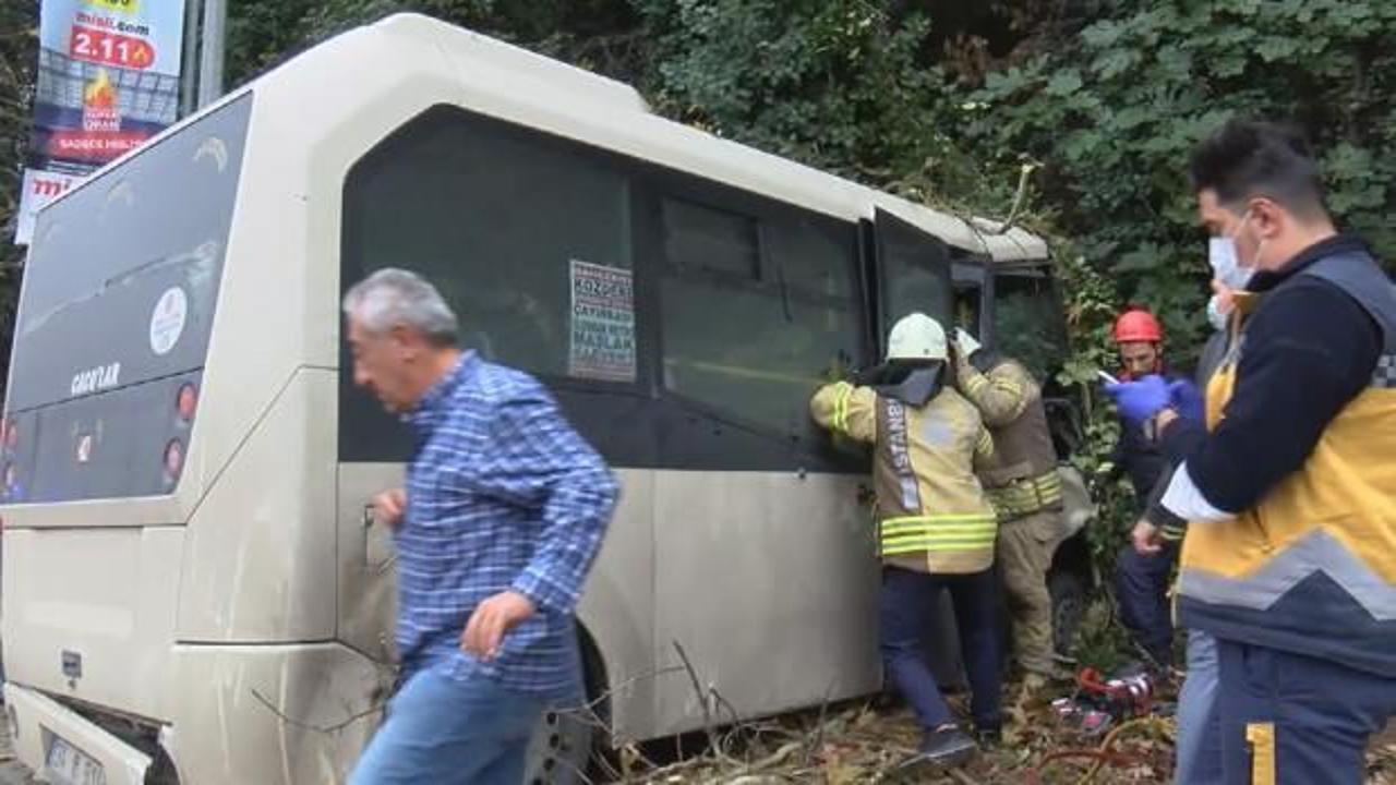 Sarıyer'de yolcu minibüsü kaza yaptı! Çok sayıda yaralı var