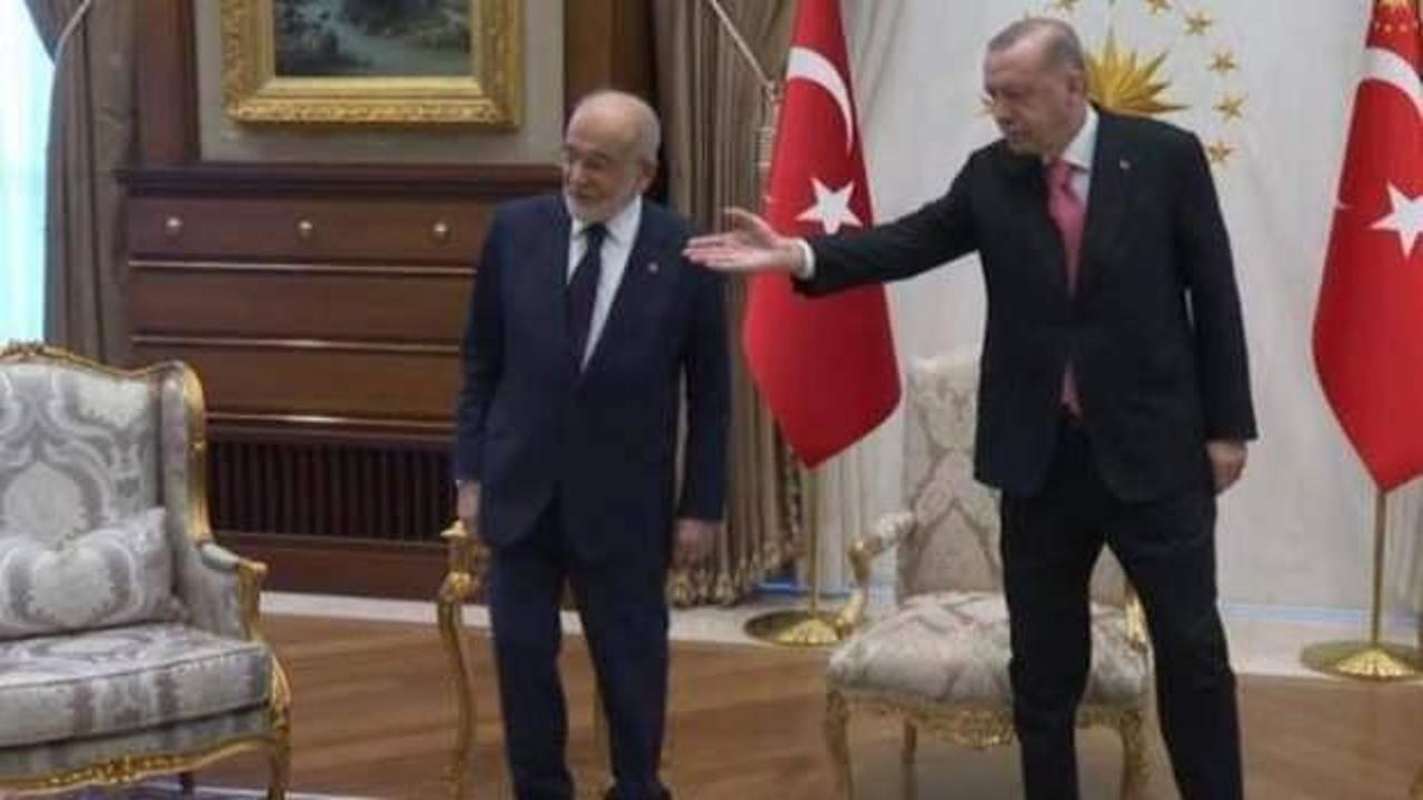 Erdoğan ve Karamollaoğlu görüşmesindeki koltuk detayı ortaya çıktı