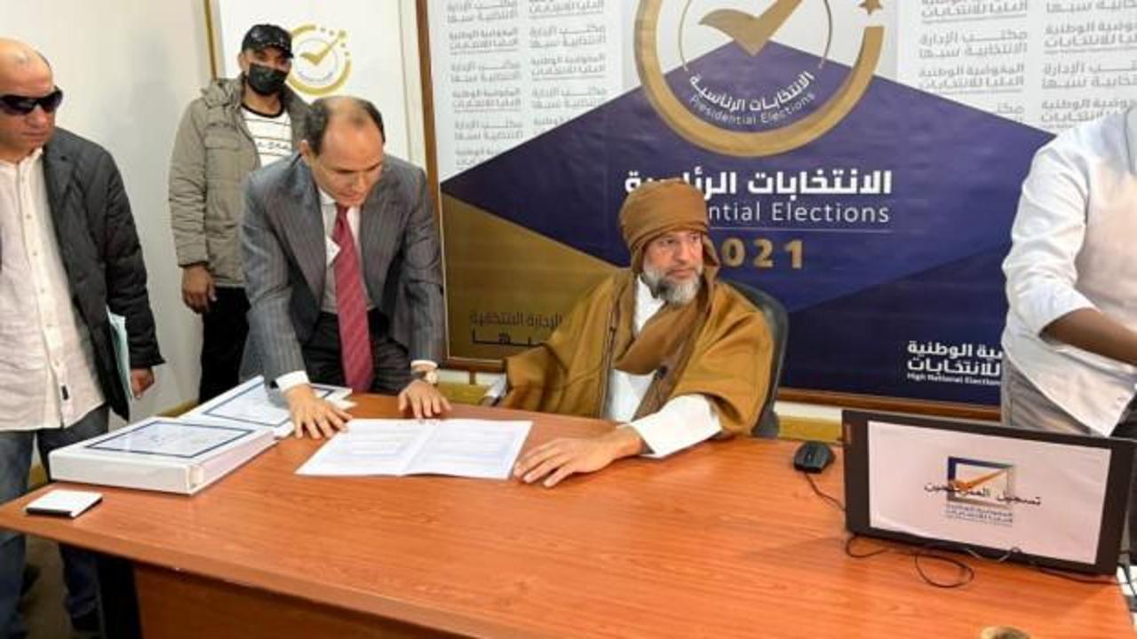 Libya'da Kaddafi'nin oğlu Seyf&uuml;lislam'ın adaylığı protesto edildi