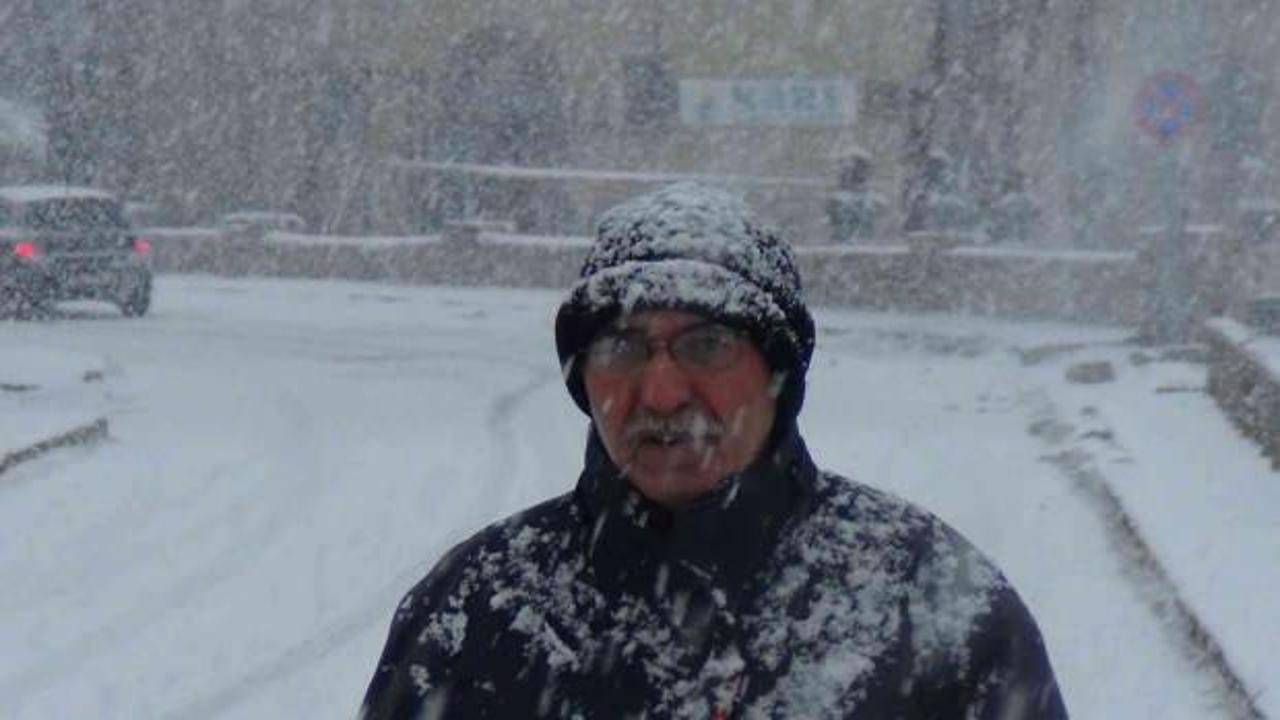 G&uuml;ne kar yağışı ile uyandılar: Sabaha kadar hi&ccedil; durmadı!