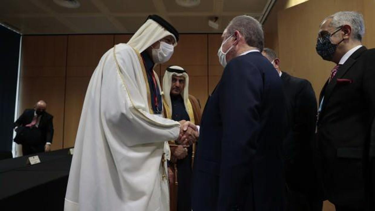 Meclis Başkanı Şentop, Katar Şura Meclisi Başkanı Ganim ile görüştü