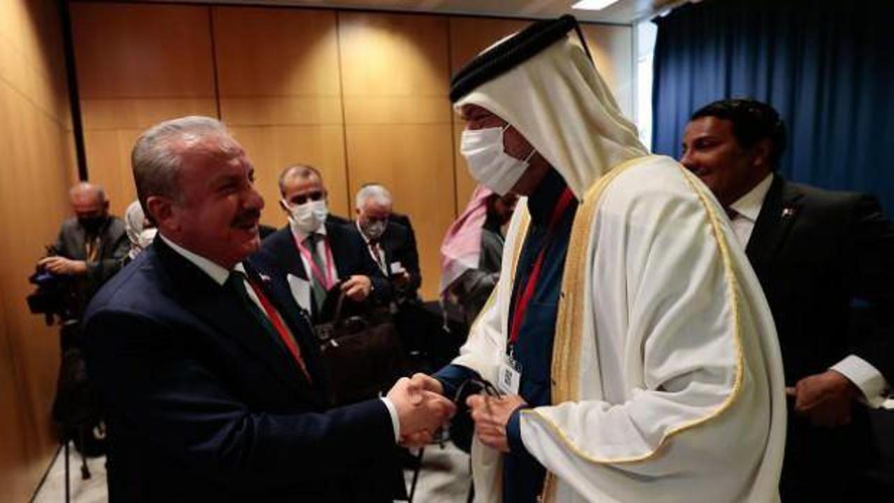 TBMM Başkanı Şentop, Katar Şura Meclisi Başkanı ile bir araya geldi