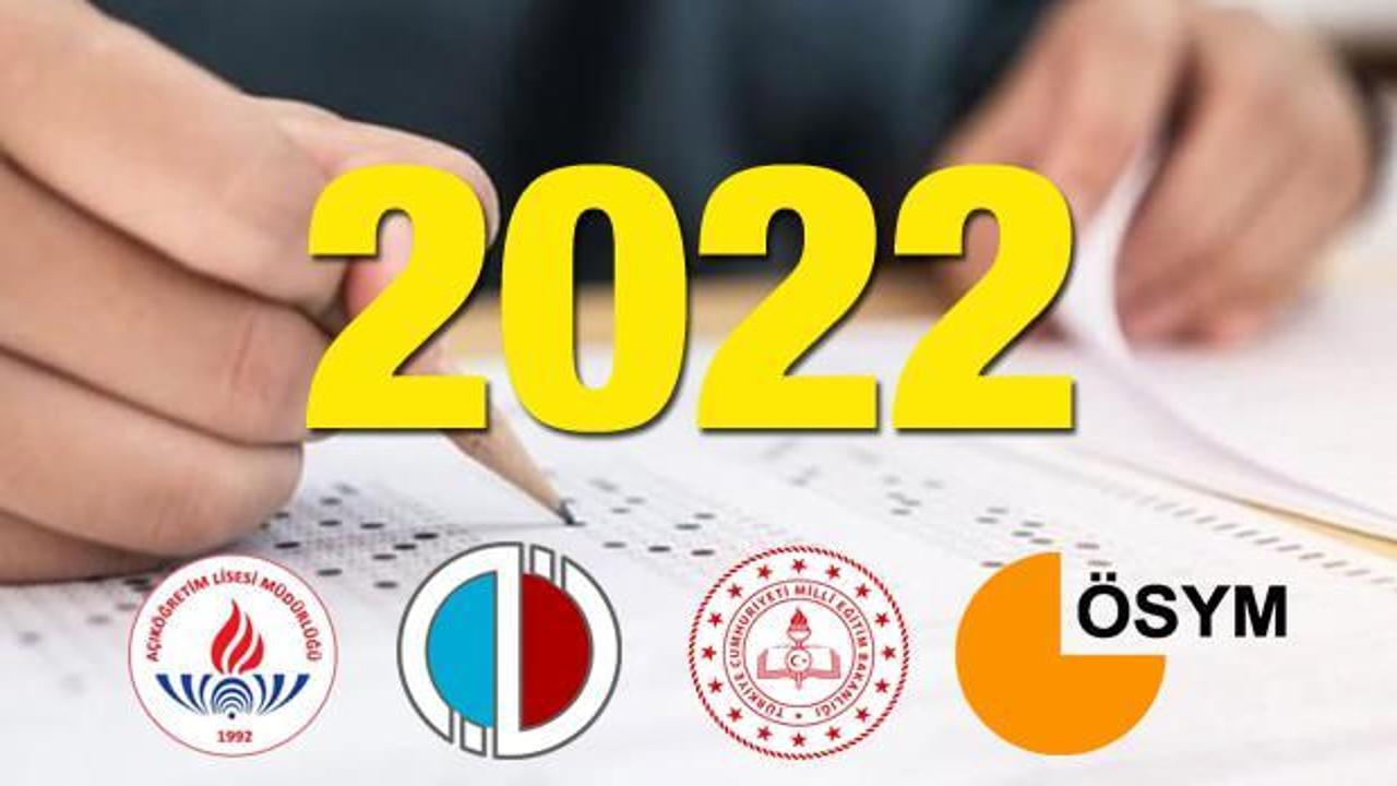 2022 MEB ve ÖSYM sınavları ne zaman? YKS, LGS, İOKBS, KPSS, DGS, ALES sınav ve başvuru tarihleri...