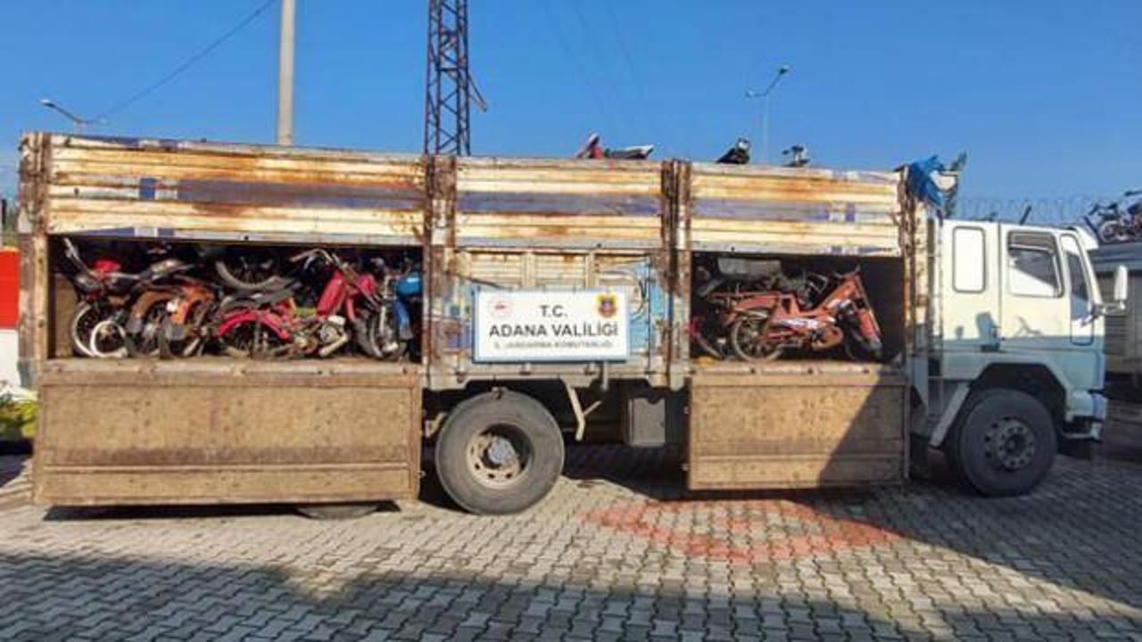 4 kamyonda 400 çalıntı motosiklet ele geçirildi