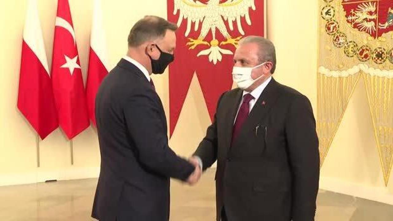 TBMM Başkanı Şentop Polonya Cumhurbaşkanı Duda ile görüştü 