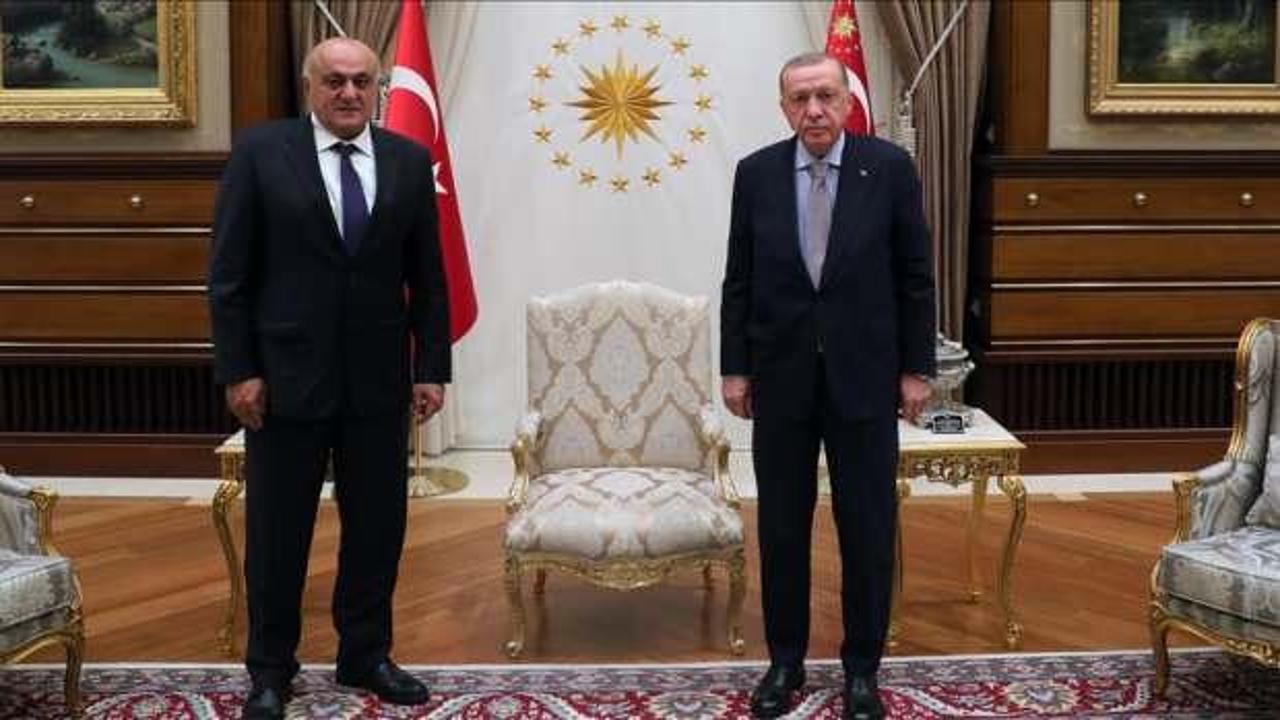 Cumhurbaşkanı Erdoğan, PANKOBİRLİK Genel Başkanı Erkoyuncu'yu kabul etti