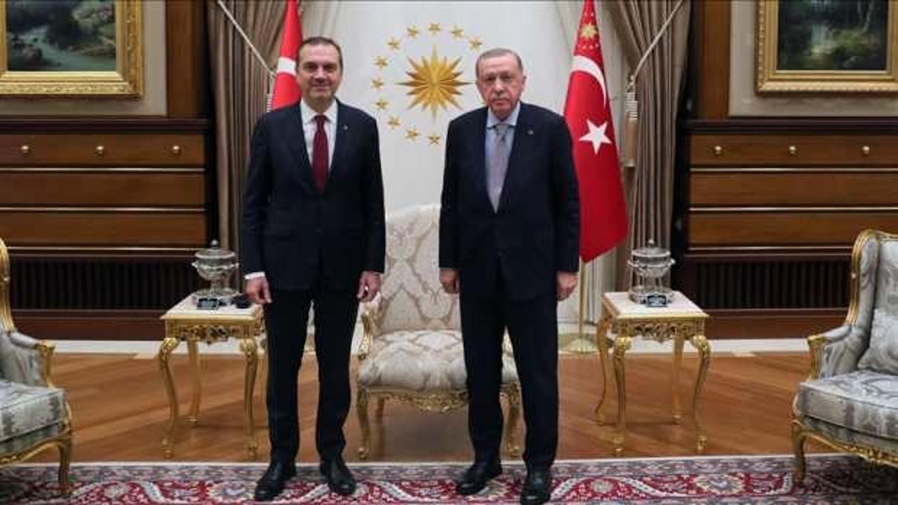 Erdoğan, İMEAK Bölgeleri Deniz Ticaret Odası Yönetim Kurulu Başkanı Kıran'ı kabul etti