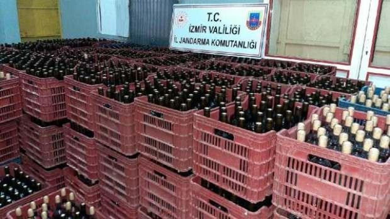 İzmir'de 6 bin litre bandrolsüz şarap ele geçirildi
