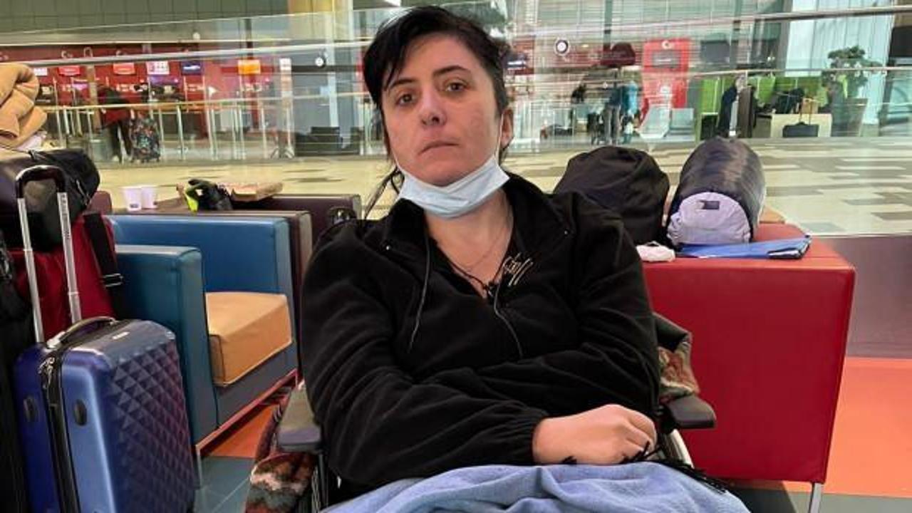 Tedavi olma ümidiyle Fransa'ya giden Gürcü kadın ortada kalınca havaalanına sığındı