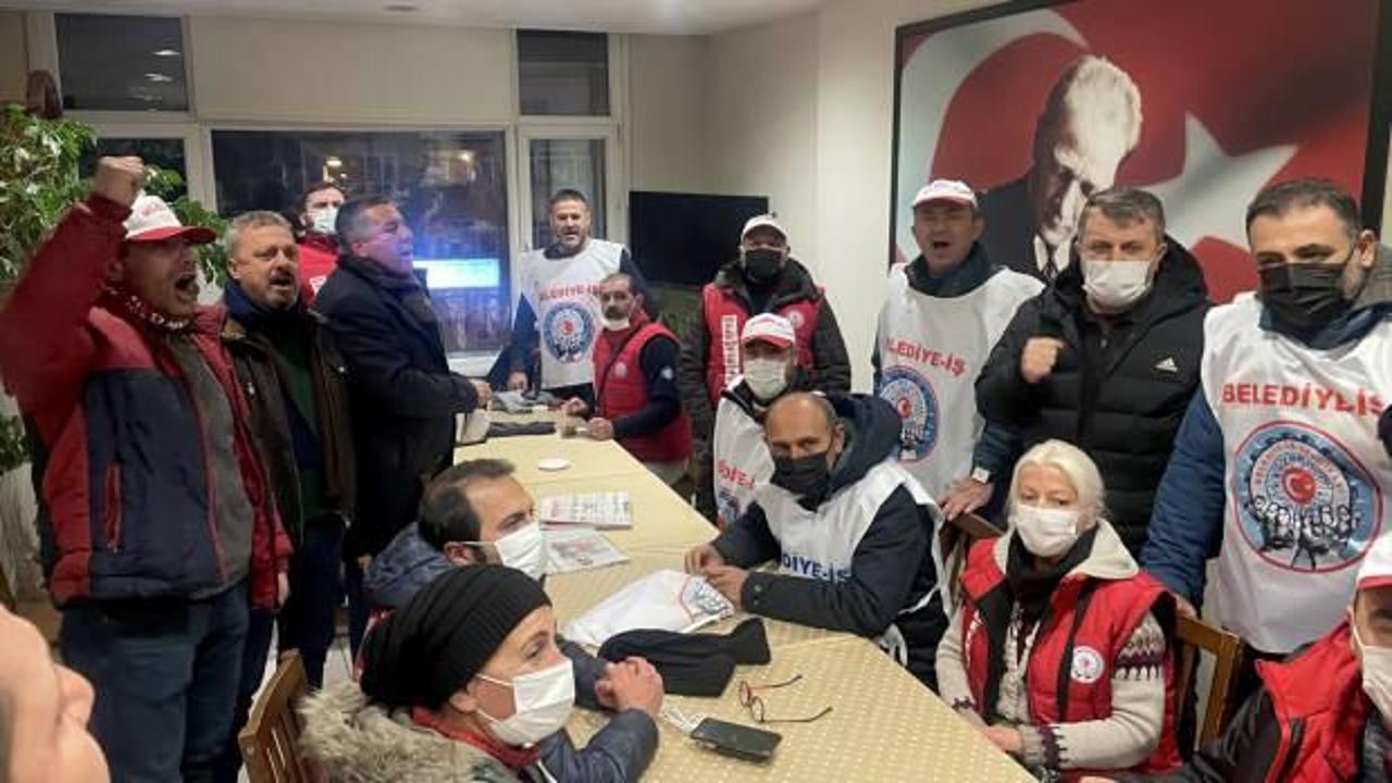 Grevdeki işçilerin, CHP Bakırköy İlçe Başkanlığındaki ''bekleme eylemi'' sonlandırıldı