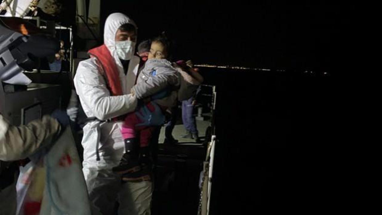 Bodrum açıklarındaki 56 düzensiz göçmen kurtarıldı