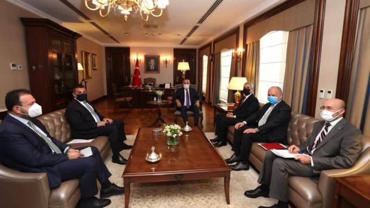 Bakan Çavuşoğlu, Libyalı büyükelçi Elgelaib ve danışman Muhtar'ı kabul etti
