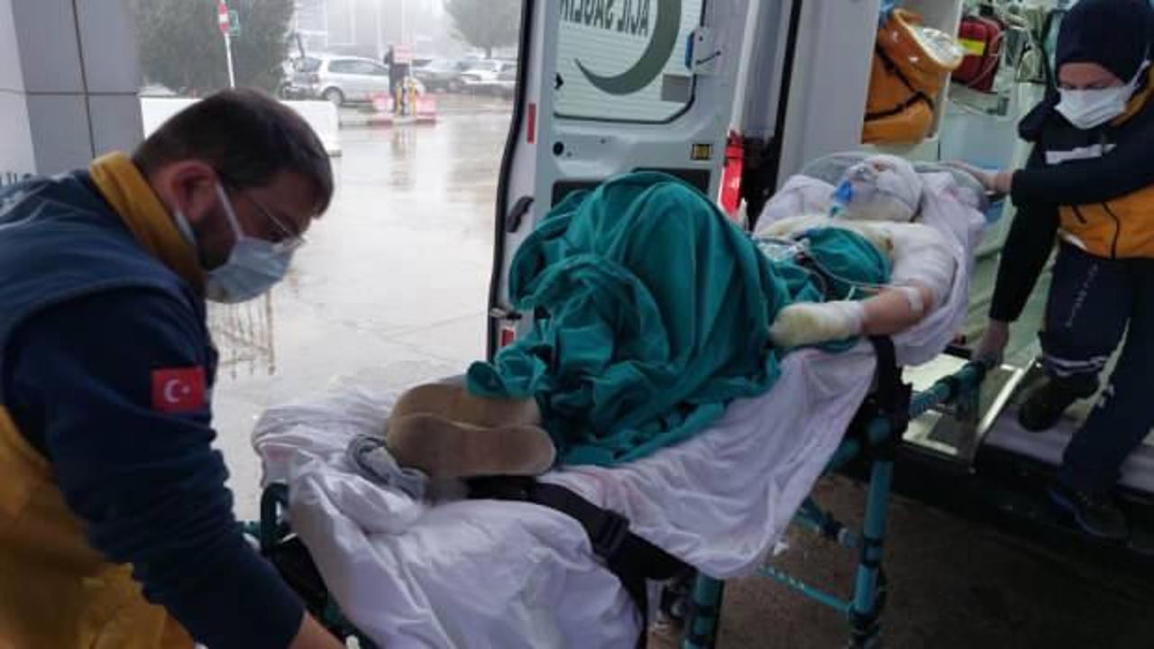 Boşandığı karısını yanıcı madde dökerek yaktı